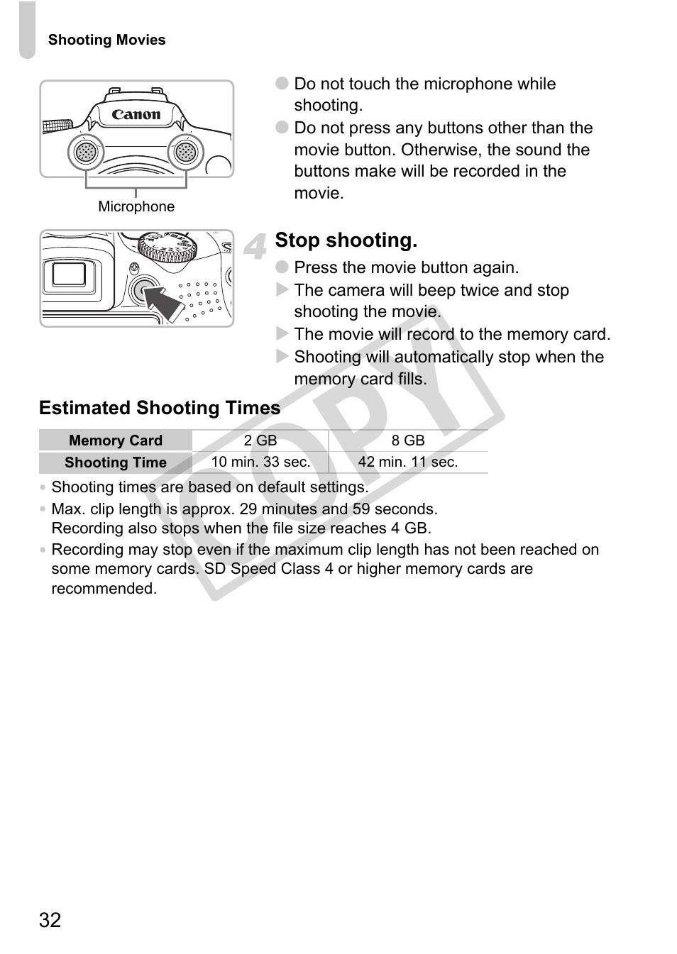 Co py | Canon POWERSHOT SX201S User Manual | Page 32 / 180