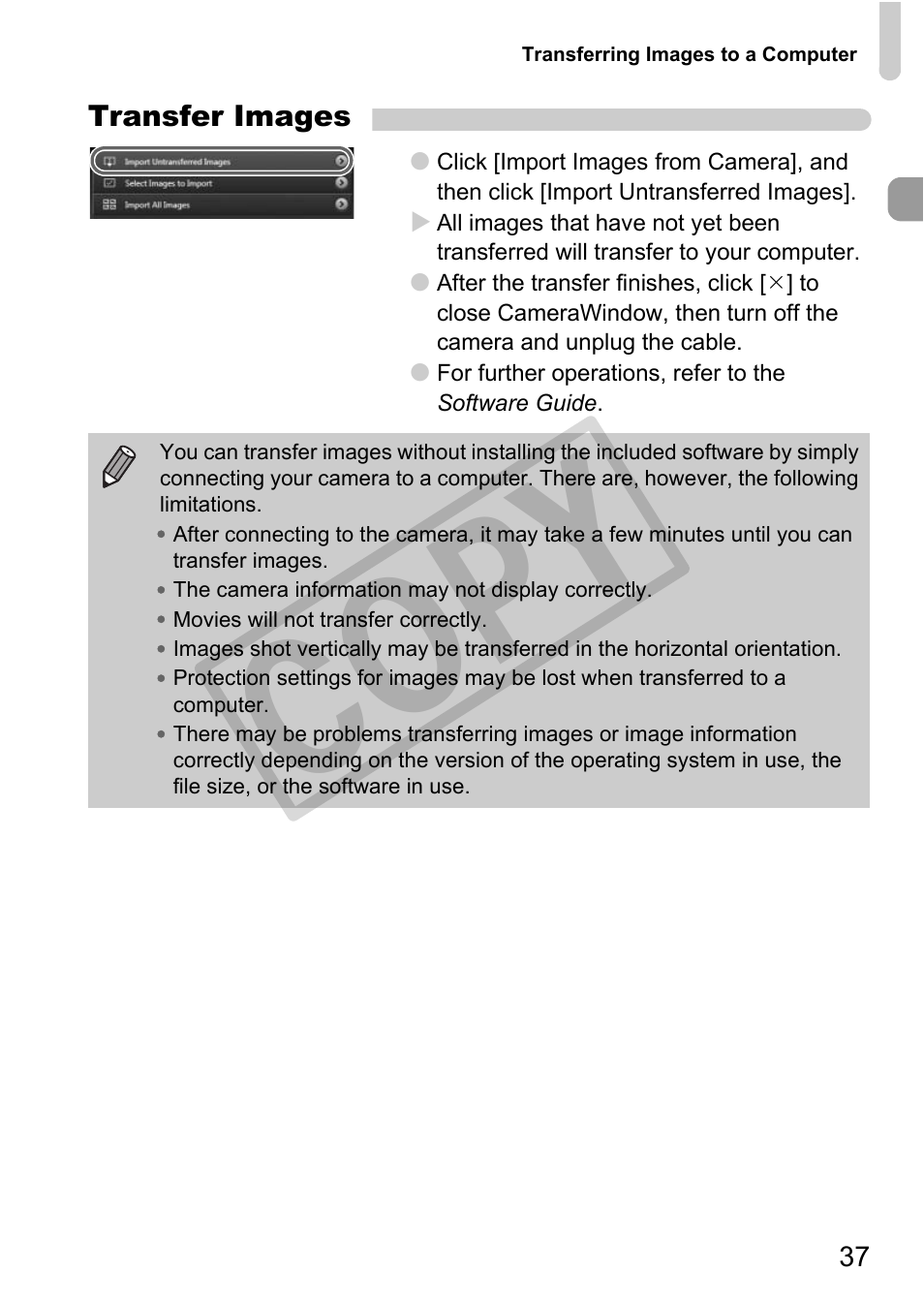 Co py | Canon POWERSHOT SX201S User Manual | Page 37 / 180