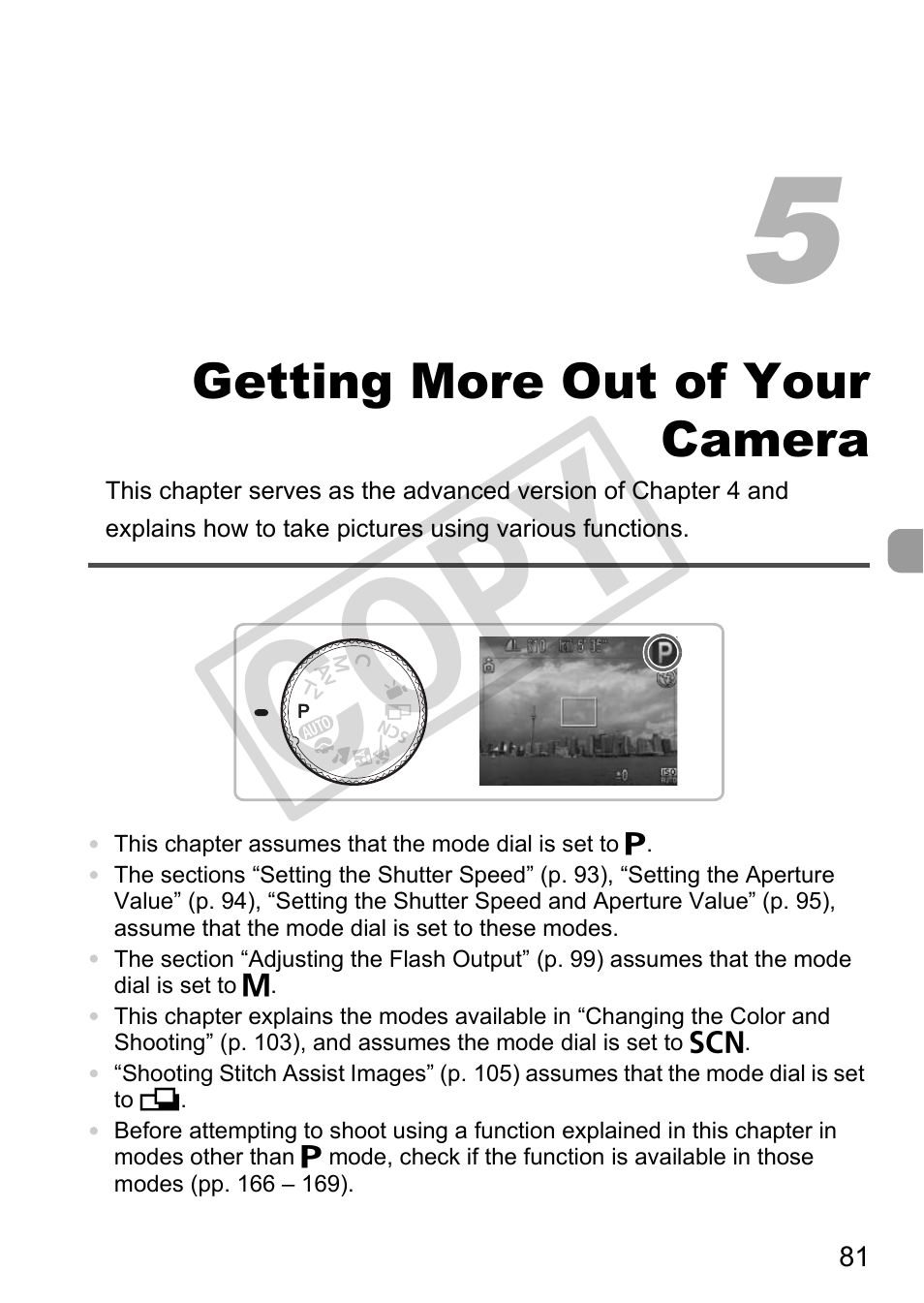 Getting more out of your, Camera, Co py | Getting more out of your camera | Canon POWERSHOT SX201S User Manual | Page 81 / 180