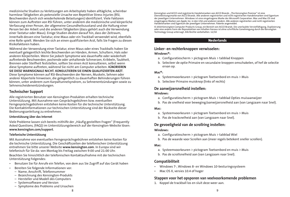 Kensington Orbit Trackball with Scroll Ring (White, Sustainable Packaging) User Manual | Page 5 / 13