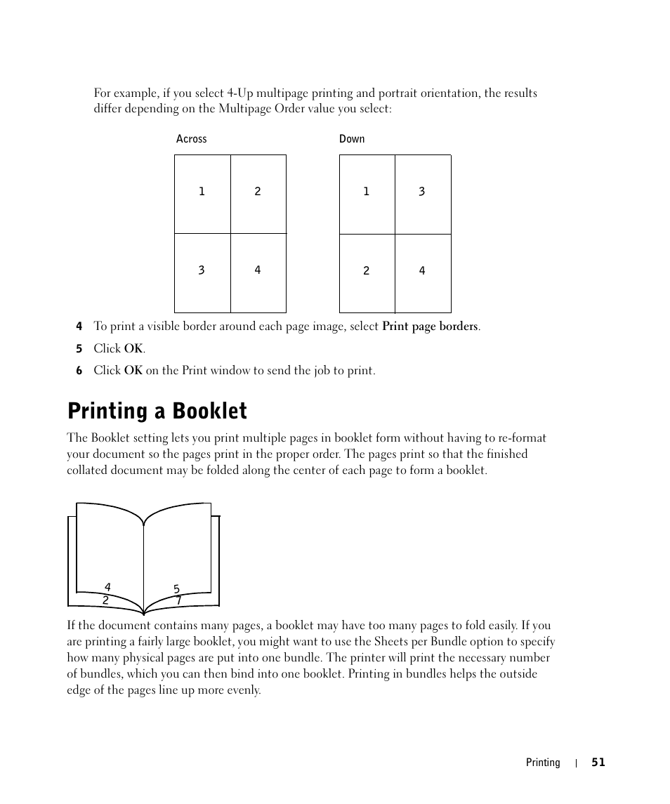 Printing a booklet | Dell 1710n User Manual | Page 51 / 108