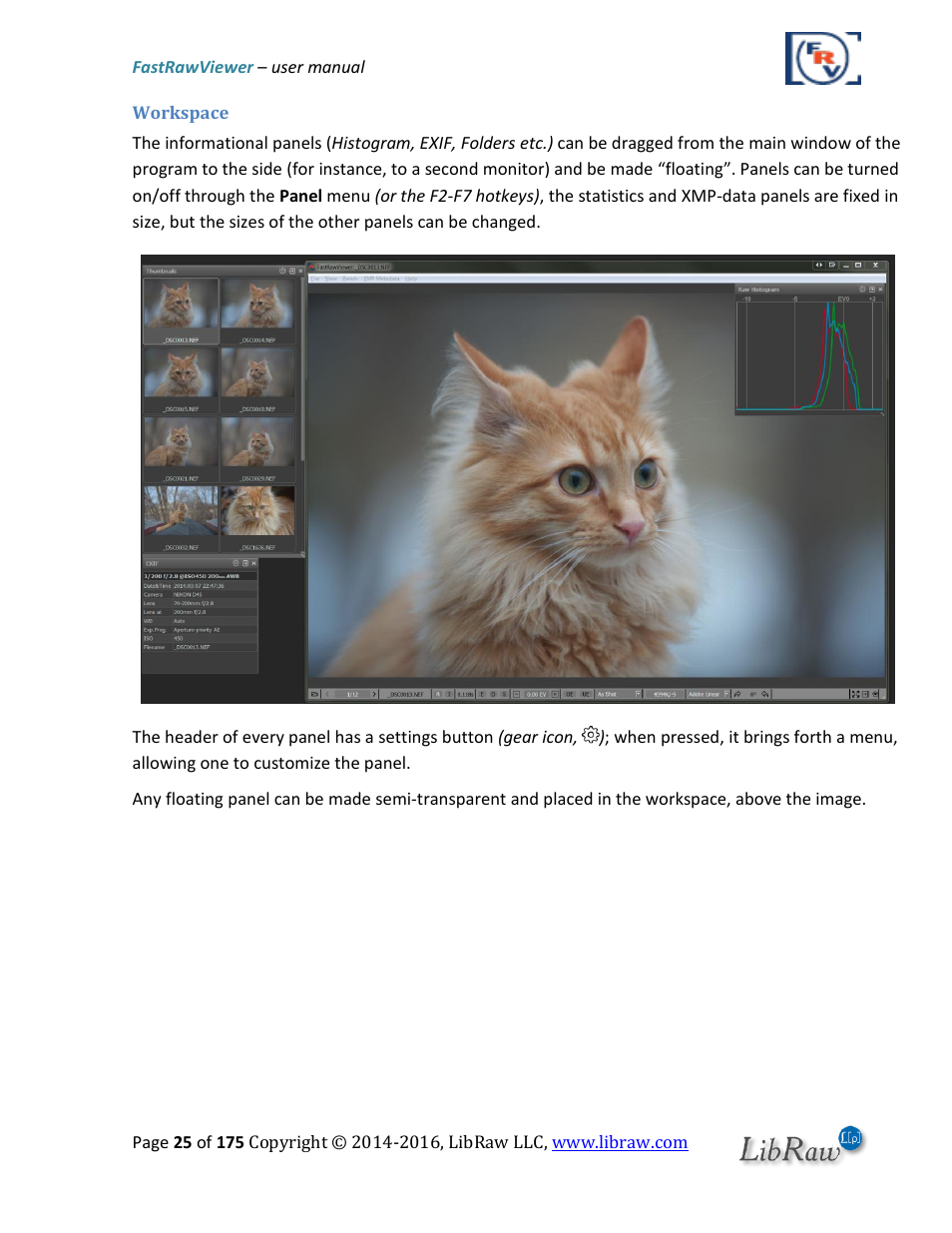Workspace | FastRawViewer Software 2.0 (Download) User Manual | Page 25 / 175