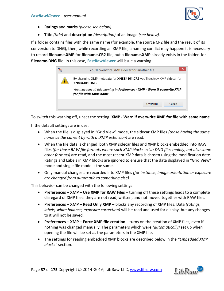 FastRawViewer Software 2.0 (Download) User Manual | Page 37 / 175