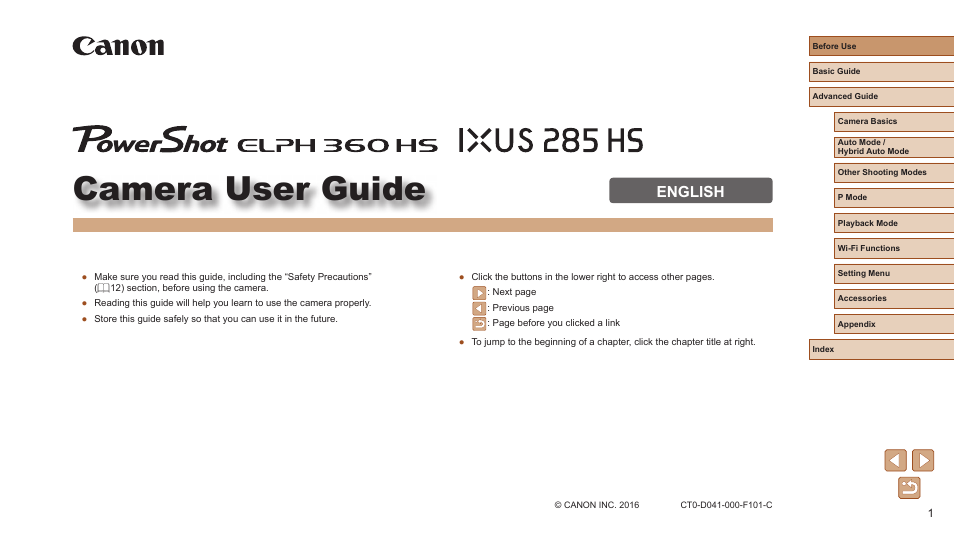 Canon PowerShot ELPH 360 HS Digital Camera (Silver) User Manual | 157 pages