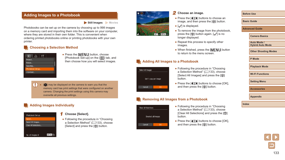 Adding images to a photobook, Photobook, 133), all images in the group can be manipulated | Canon PowerShot ELPH 360 HS Digital Camera (Silver) User Manual | Page 133 / 157