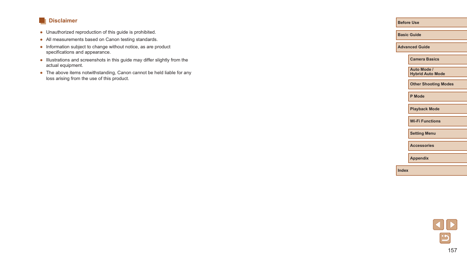 Disclaimer | Canon PowerShot ELPH 360 HS Digital Camera (Silver) User Manual | Page 157 / 157