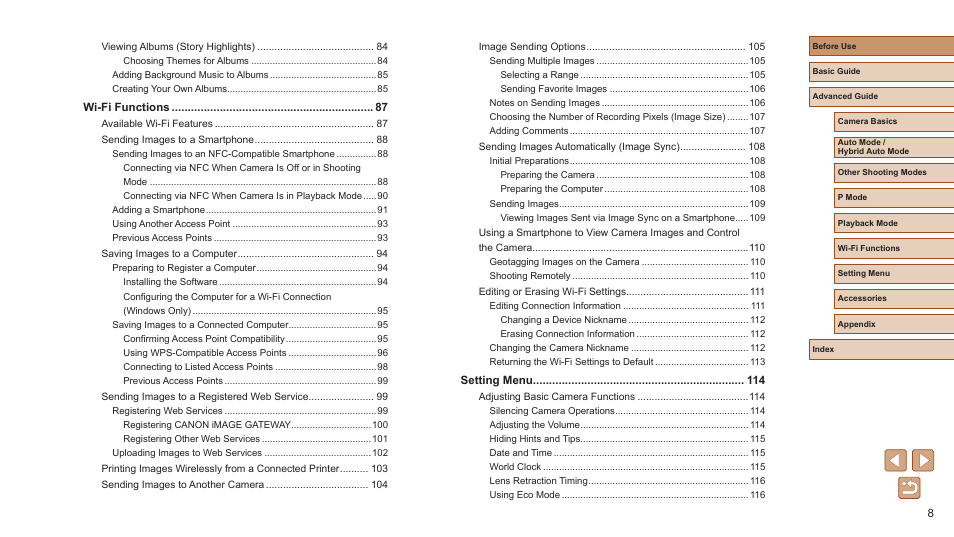 Canon PowerShot ELPH 360 HS Digital Camera (Silver) User Manual | Page 8 / 157
