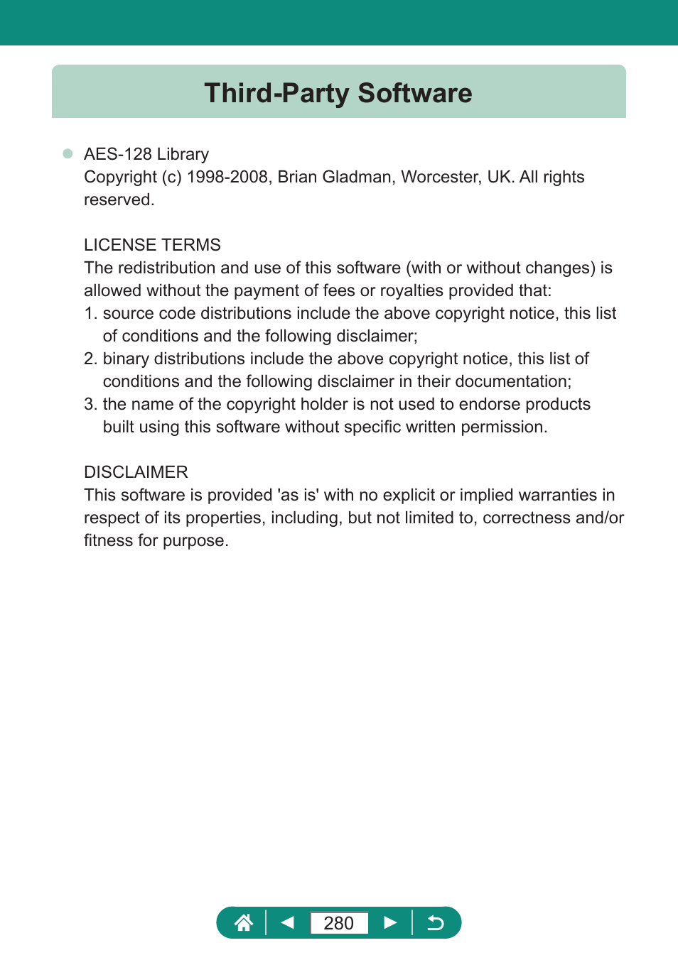 Third-party software | Canon PowerShot SX70 HS Digital Camera User Manual | Page 280 / 289