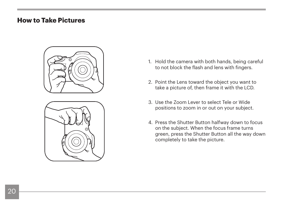 How to take pictures | Kodak PIXPRO AZ425 Digital Camera (Black) User Manual | Page 21 / 94