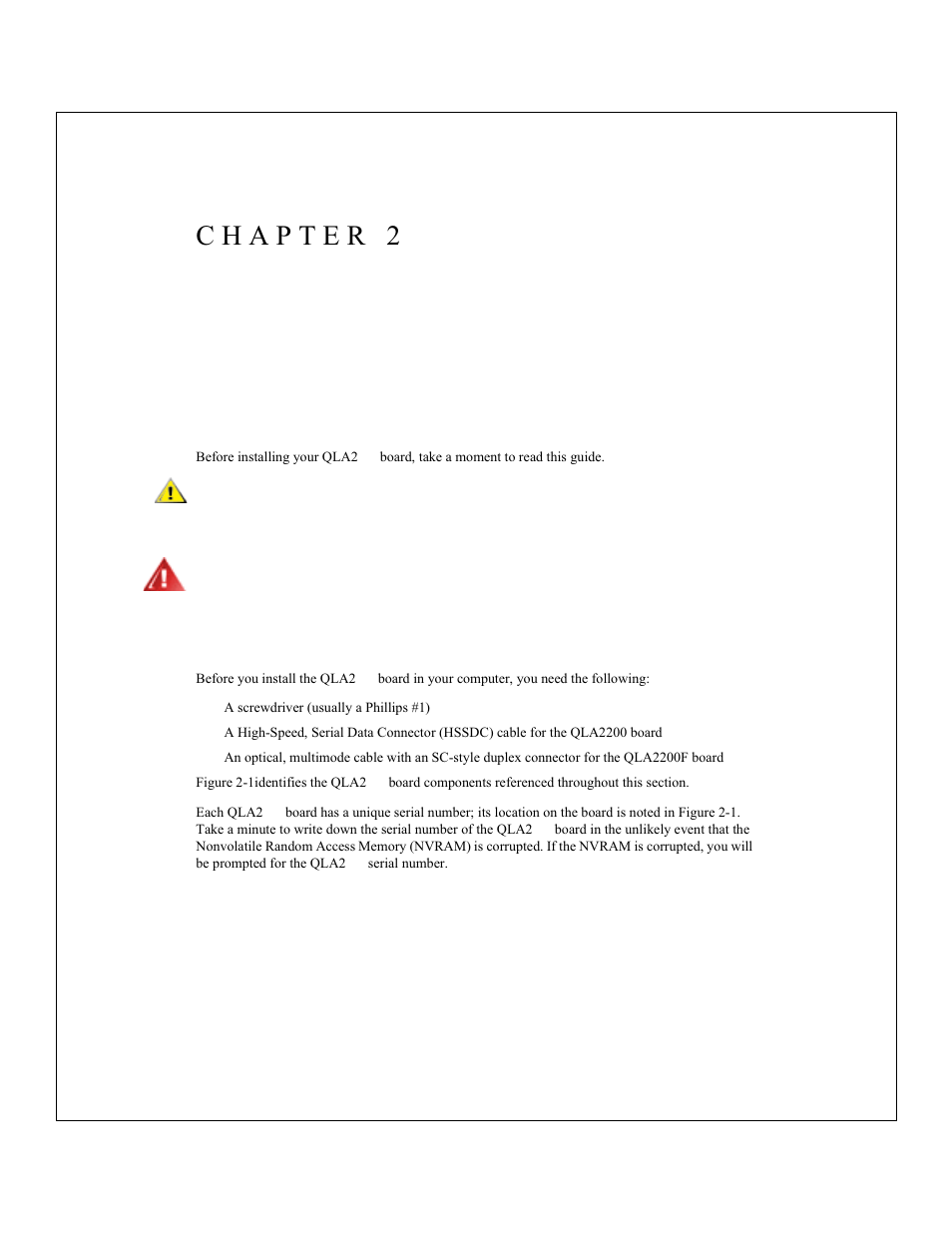 Hardware installation, Preinstallation procedures, What you need for installation | Chapter 2 hardware installation -1, Preinstallation procedures -1, What you need for installation -1 | Dell 2200F User Manual | Page 11 / 37