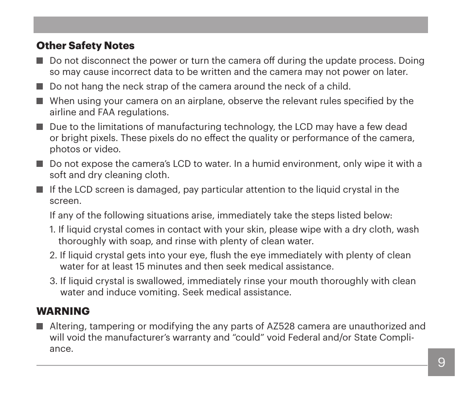 Kodak PIXPRO AZ528 Digital Camera (Black) User Manual | Page 10 / 123