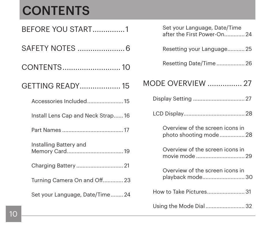 Kodak PIXPRO AZ528 Digital Camera (Black) User Manual | Page 11 / 123