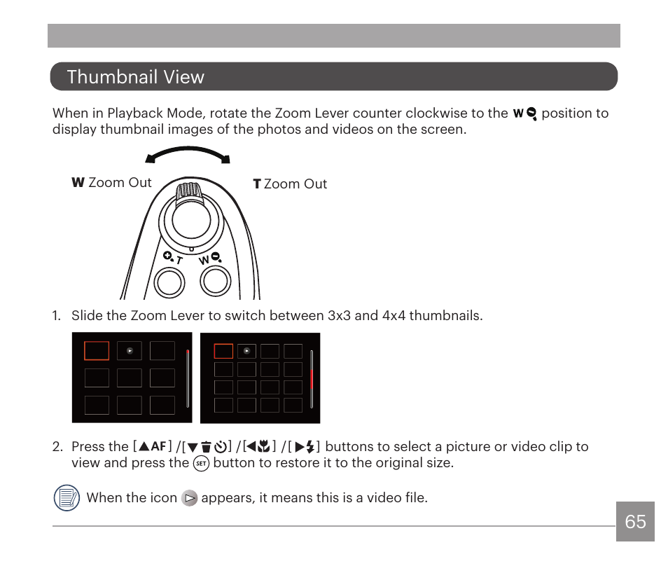 Thumbnail view | Kodak PIXPRO AZ528 Digital Camera (Black) User Manual | Page 66 / 123