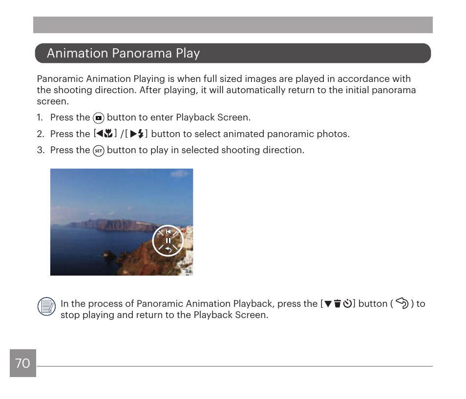 Animation panorama play | Kodak PIXPRO AZ528 Digital Camera (Black) User Manual | Page 71 / 123