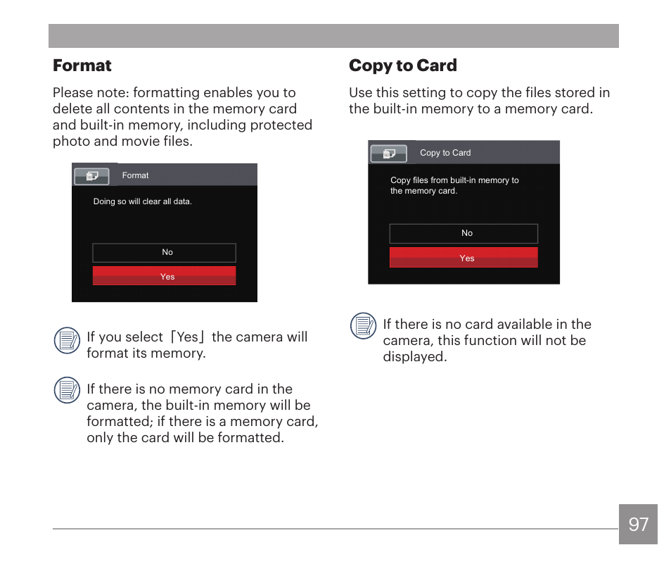 Format, Copy to card | Kodak PIXPRO AZ528 Digital Camera (Black) User Manual | Page 98 / 123