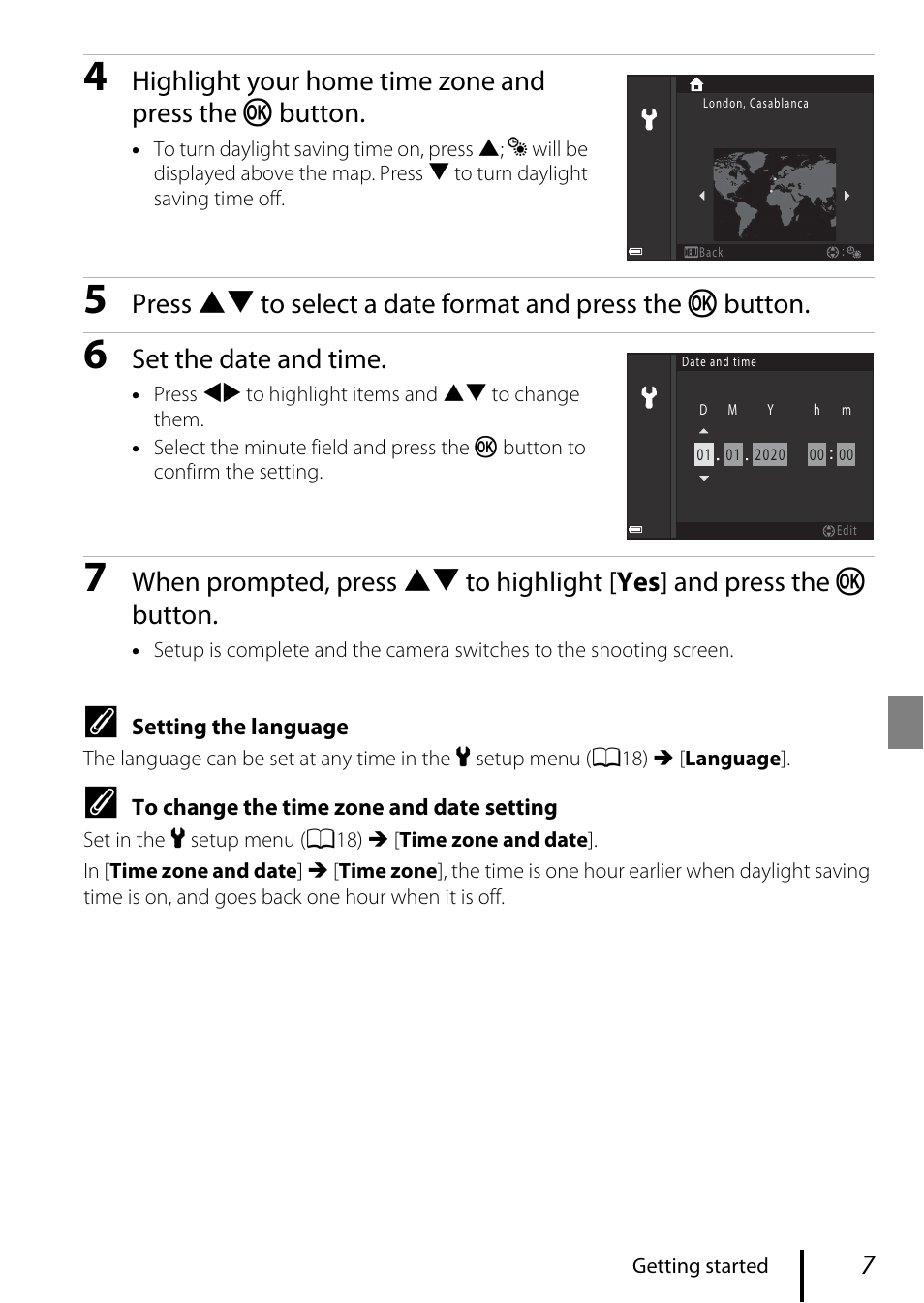 Set the date and time | Nikon COOLPIX P950 Digital Camera User Manual | Page 17 / 44