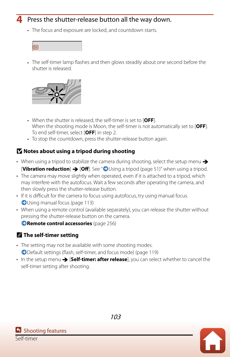 Press the shutter-release button all the way down | Nikon COOLPIX P950 Digital Camera User Manual | Page 103 / 306