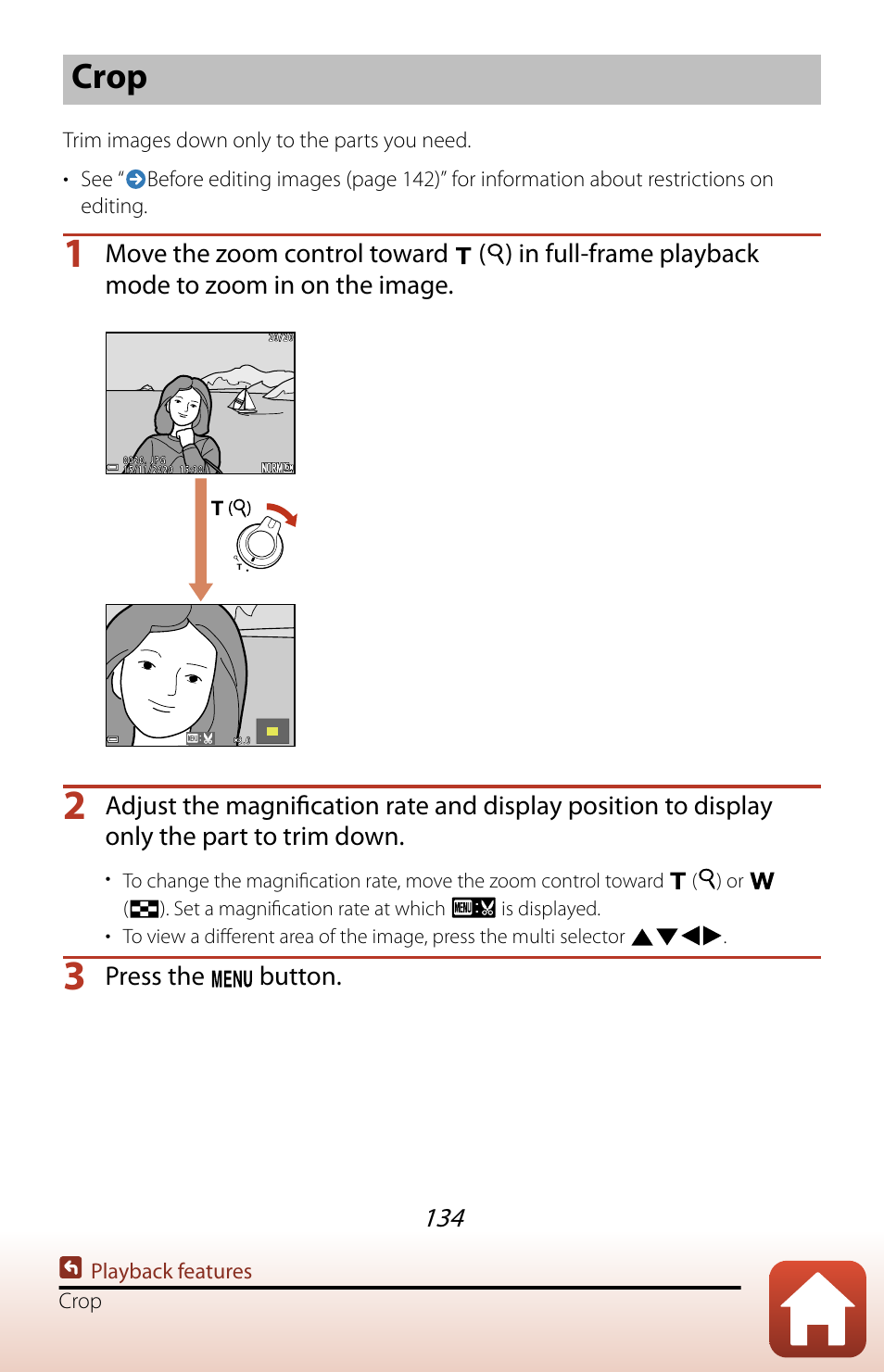 Crop | Nikon COOLPIX P950 Digital Camera User Manual | Page 134 / 306