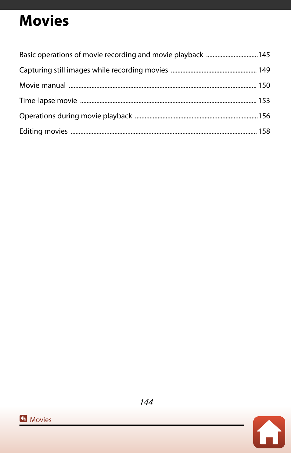 Movies | Nikon COOLPIX P950 Digital Camera User Manual | Page 144 / 306