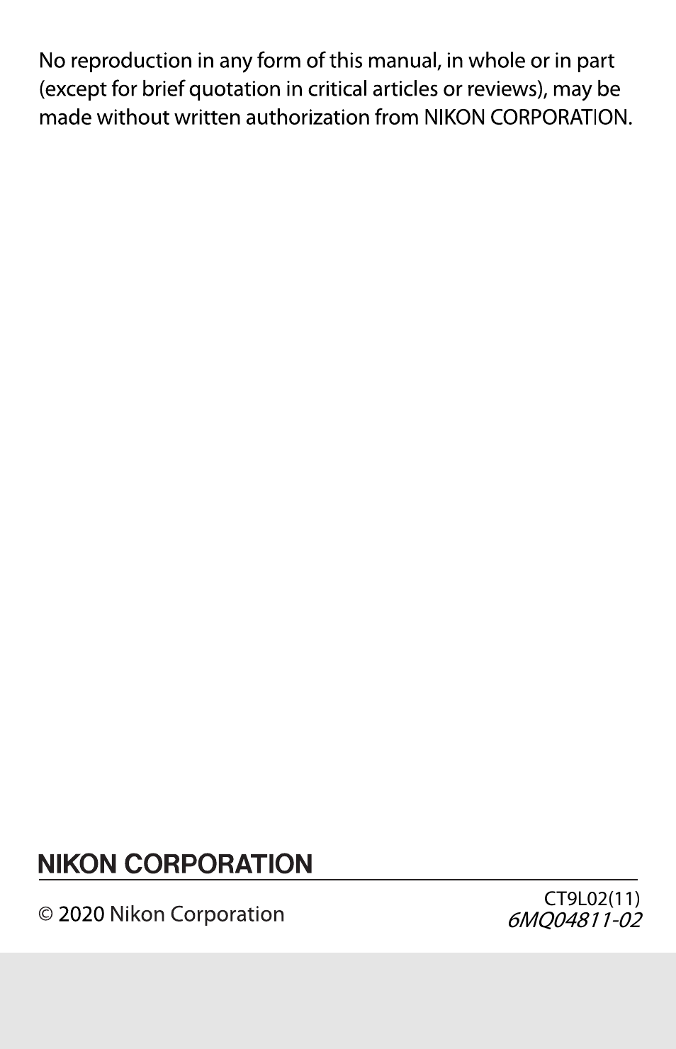 Nikon COOLPIX P950 Digital Camera User Manual | Page 306 / 306