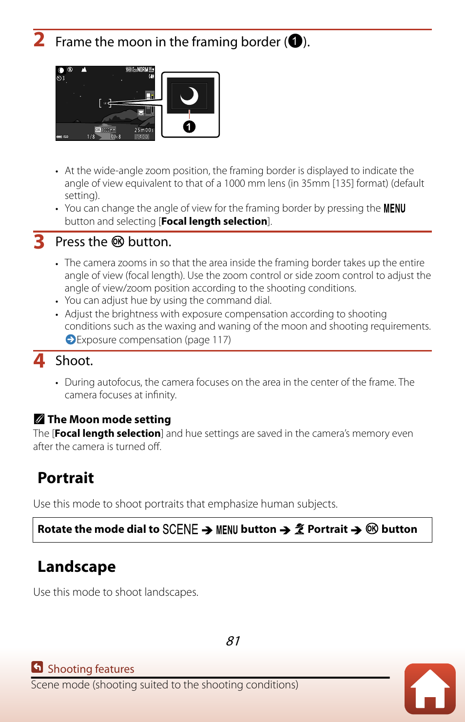 Portrait, Landscape | Nikon COOLPIX P950 Digital Camera User Manual | Page 81 / 306
