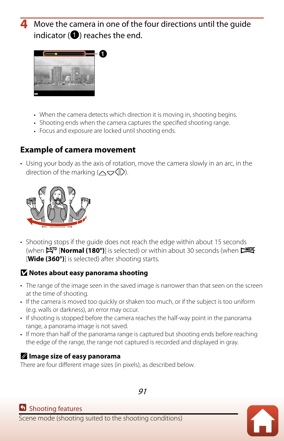 Example of camera movement | Nikon COOLPIX P950 Digital Camera User Manual | Page 91 / 306