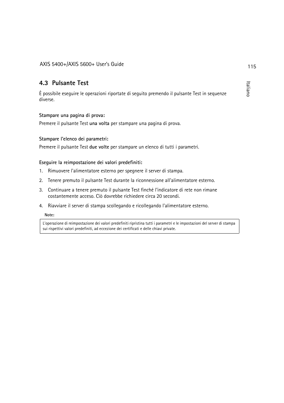 3 pulsante test | Dell 5400+ User Manual | Page 115 / 119