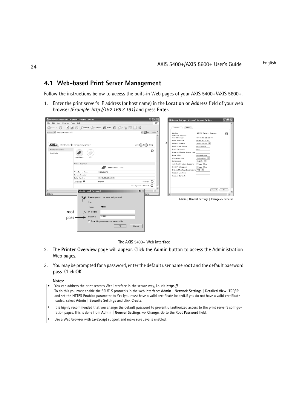 1 web-based print server management | Dell 5400+ User Manual | Page 24 / 119