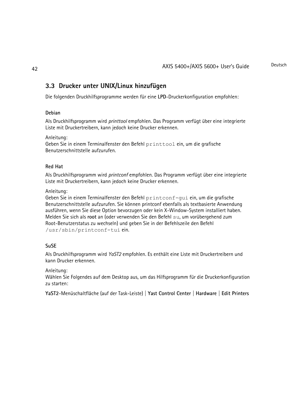 3 drucker unter unix/linux hinzufügen | Dell 5400+ User Manual | Page 42 / 119