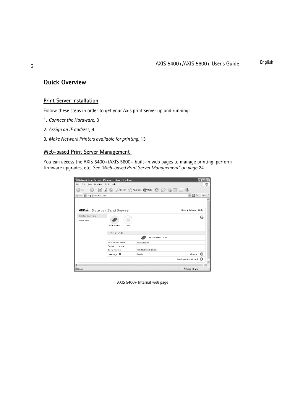 Quick overview | Dell 5400+ User Manual | Page 6 / 119