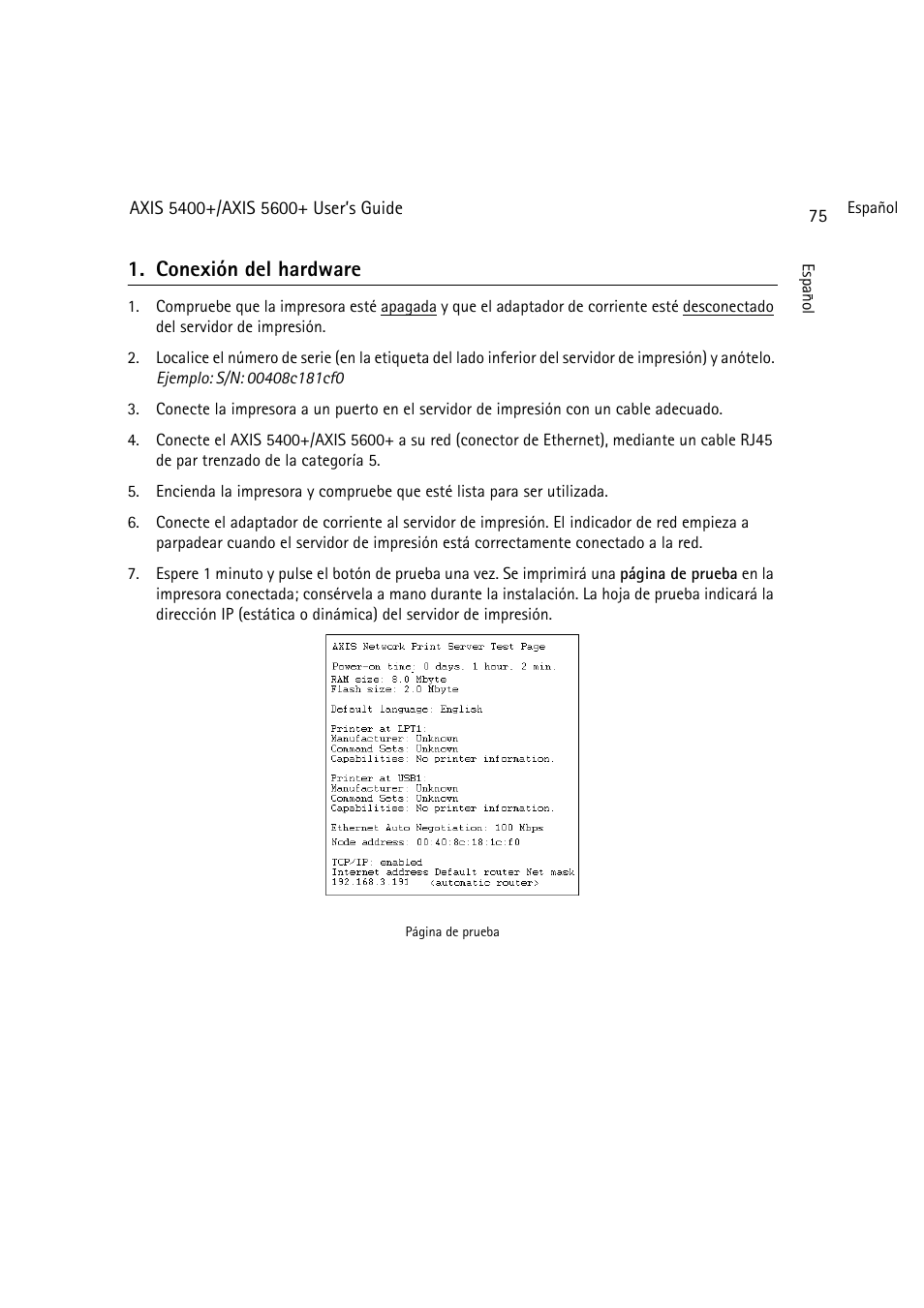 Conexión del hardware, Conexión del hardware, 75 | Dell 5400+ User Manual | Page 75 / 119