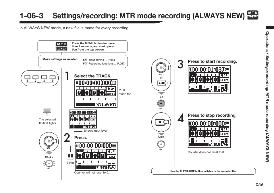 Zoom H4n Pro 4-Input / 4-Track Portable Handy Recorder Kit with Protective Case (Black) User Manual | Page 54 / 151