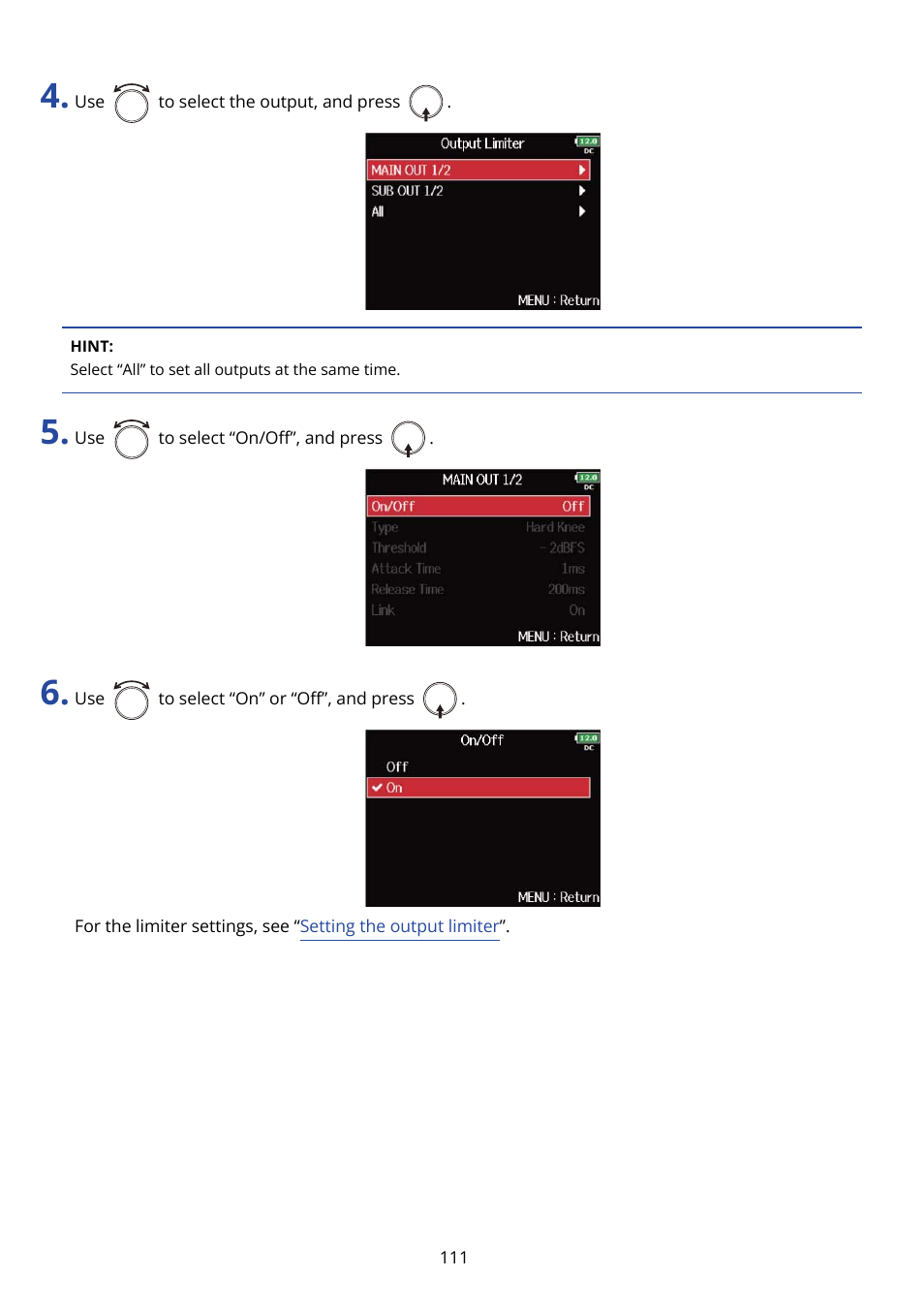 Zoom F8n Pro 8-Input / 10-Track Multitrack Field Recorder User Manual | Page 111 / 316