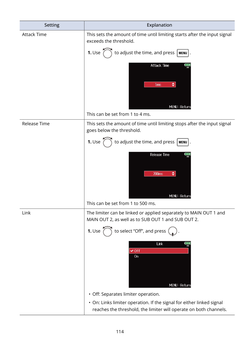 Zoom F8n Pro 8-Input / 10-Track Multitrack Field Recorder User Manual | Page 114 / 316