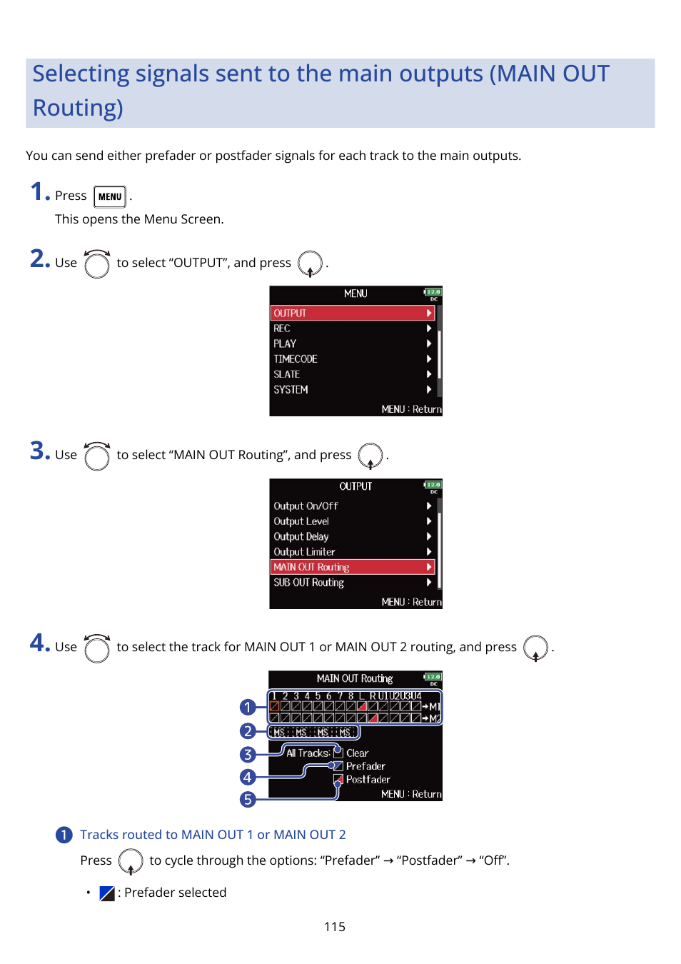 Zoom F8n Pro 8-Input / 10-Track Multitrack Field Recorder User Manual | Page 115 / 316