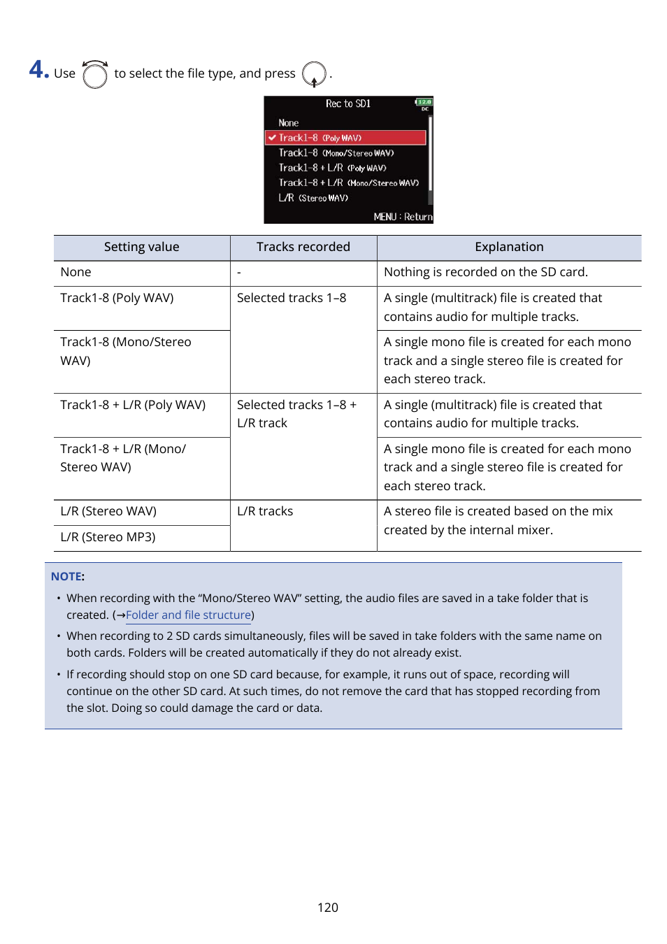 Zoom F8n Pro 8-Input / 10-Track Multitrack Field Recorder User Manual | Page 120 / 316
