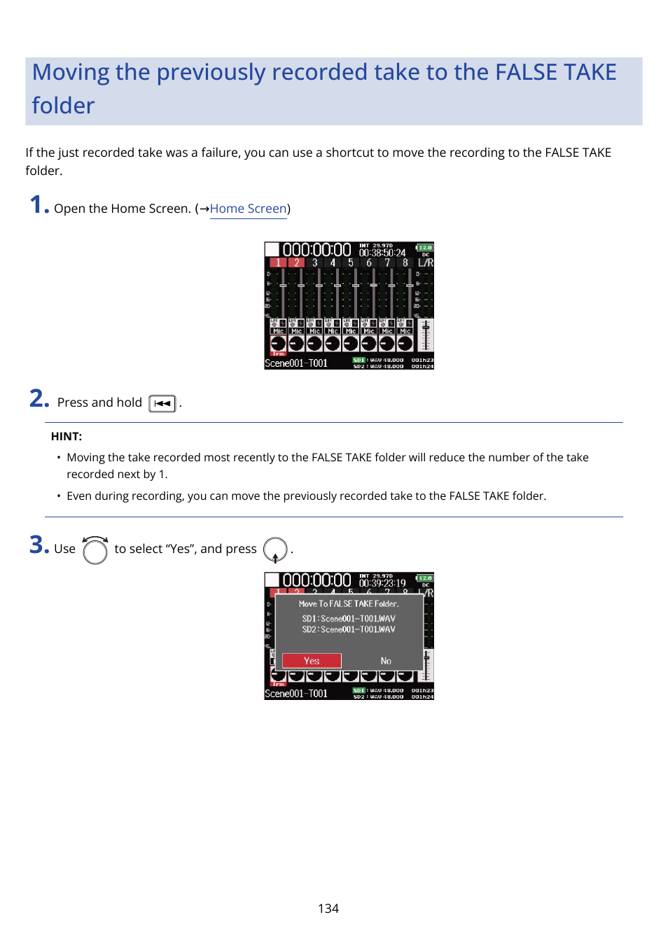 Zoom F8n Pro 8-Input / 10-Track Multitrack Field Recorder User Manual | Page 134 / 316