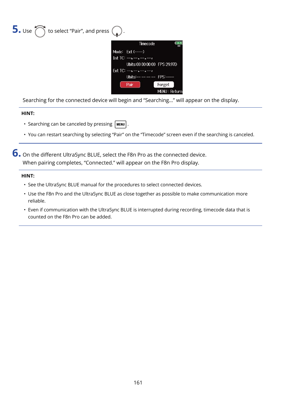 Zoom F8n Pro 8-Input / 10-Track Multitrack Field Recorder User Manual | Page 161 / 316
