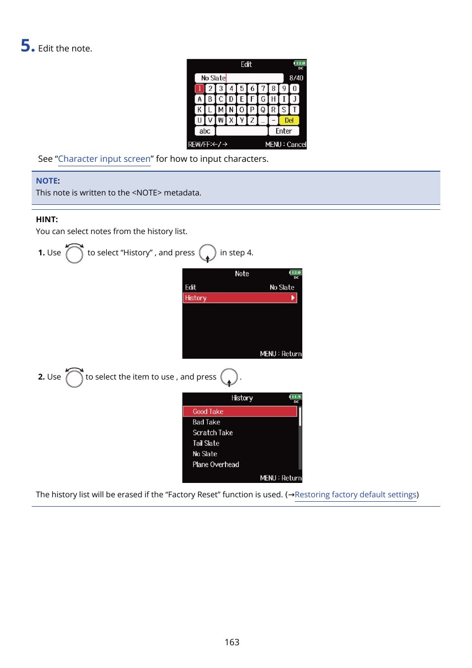 Zoom F8n Pro 8-Input / 10-Track Multitrack Field Recorder User Manual | Page 163 / 316