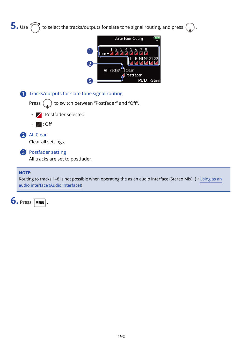 Zoom F8n Pro 8-Input / 10-Track Multitrack Field Recorder User Manual | Page 190 / 316