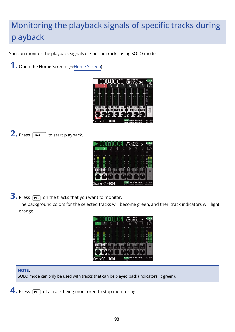 Zoom F8n Pro 8-Input / 10-Track Multitrack Field Recorder User Manual | Page 198 / 316