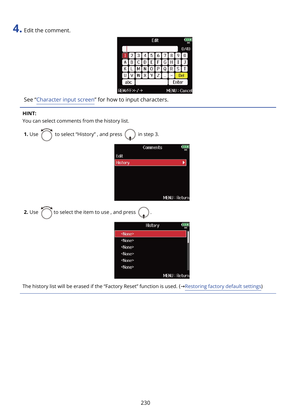 Zoom F8n Pro 8-Input / 10-Track Multitrack Field Recorder User Manual | Page 230 / 316