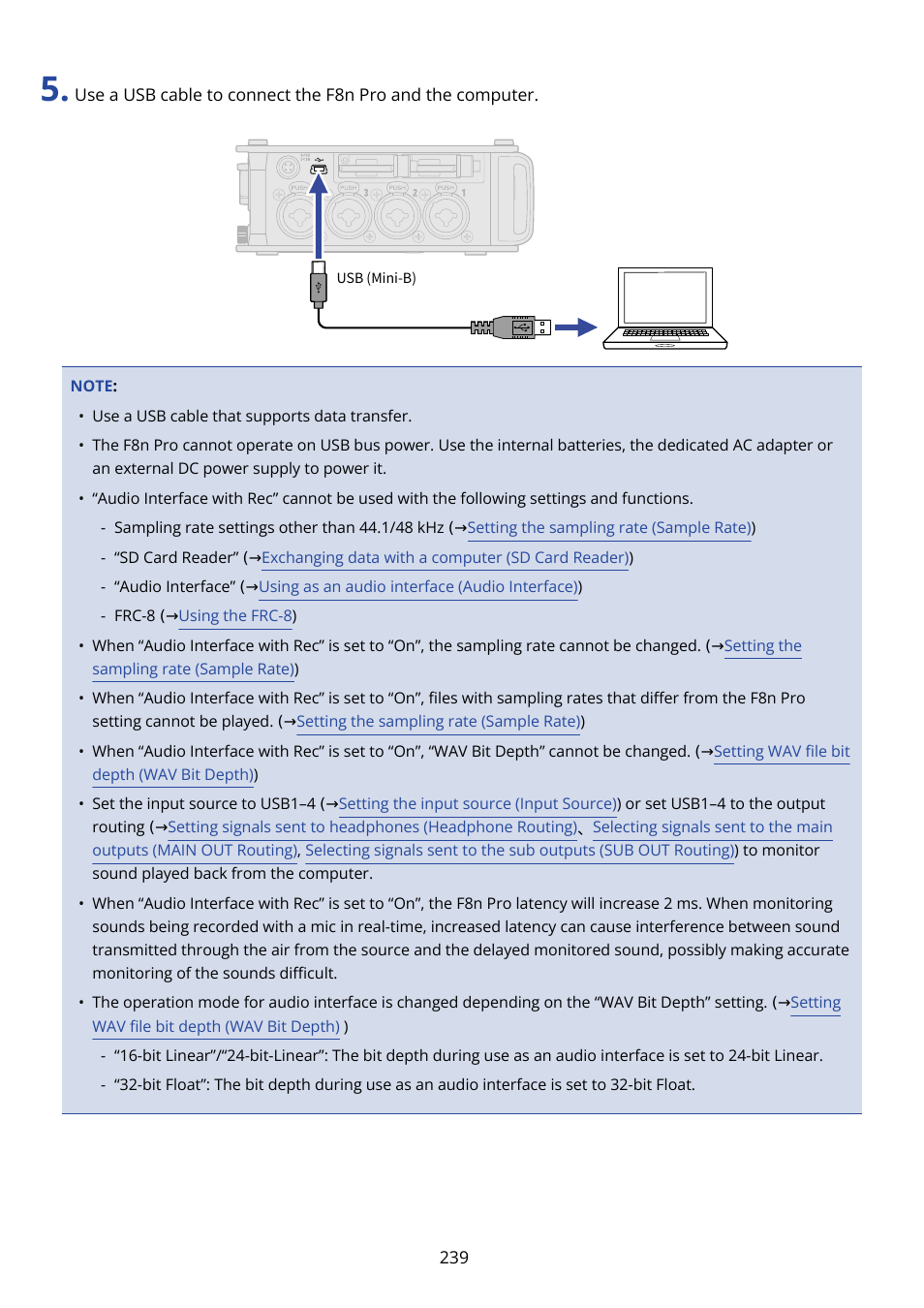 Zoom F8n Pro 8-Input / 10-Track Multitrack Field Recorder User Manual | Page 239 / 316