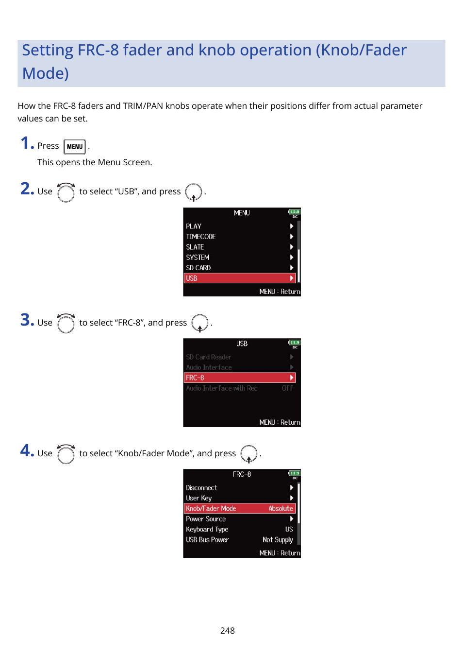 Zoom F8n Pro 8-Input / 10-Track Multitrack Field Recorder User Manual | Page 248 / 316
