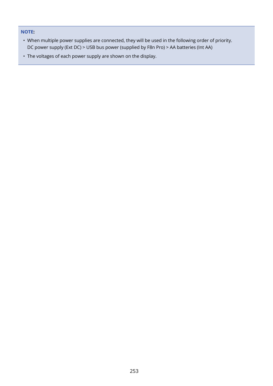 Zoom F8n Pro 8-Input / 10-Track Multitrack Field Recorder User Manual | Page 253 / 316