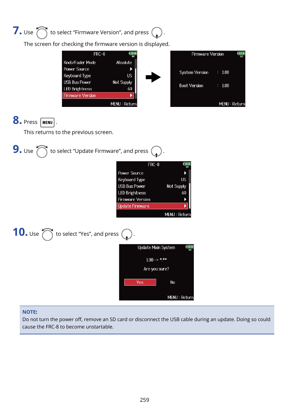Zoom F8n Pro 8-Input / 10-Track Multitrack Field Recorder User Manual | Page 259 / 316