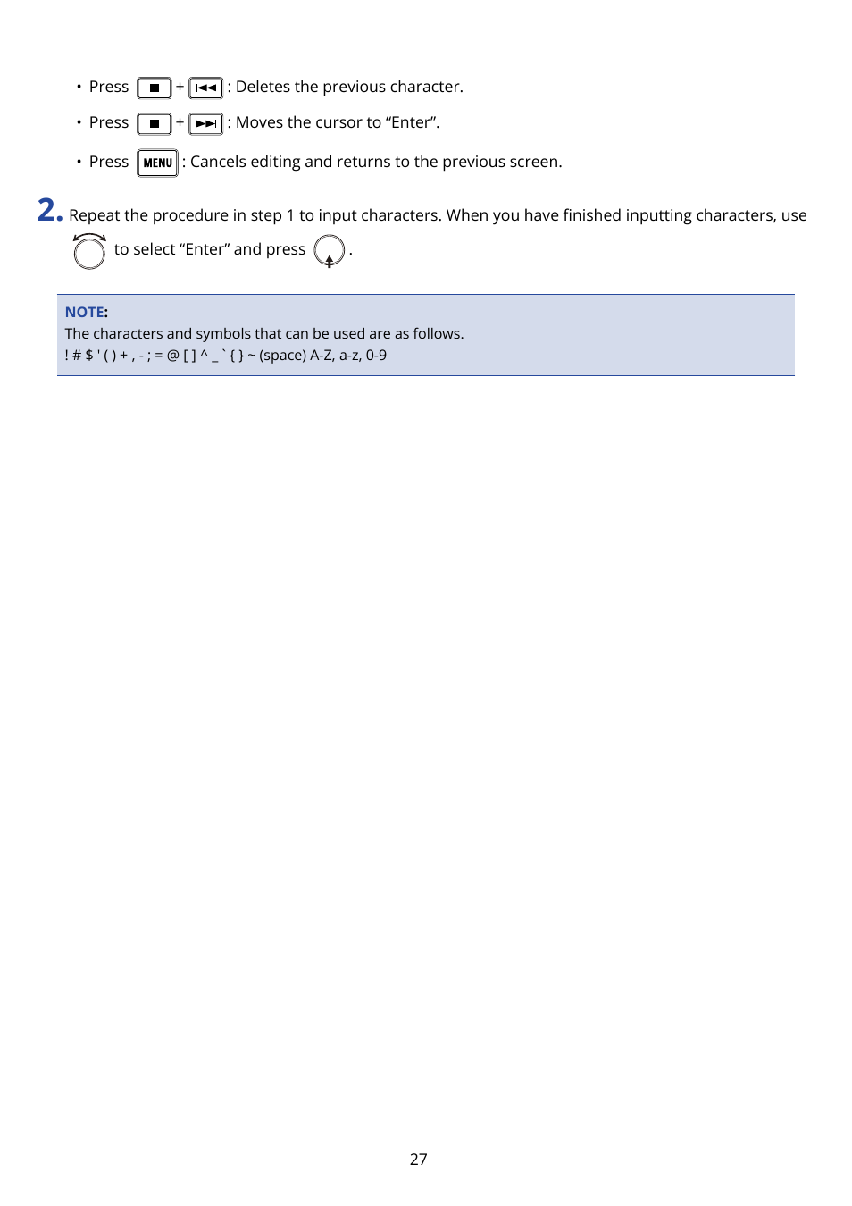 Zoom F8n Pro 8-Input / 10-Track Multitrack Field Recorder User Manual | Page 27 / 316