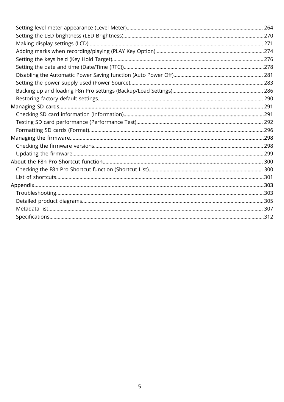 Zoom F8n Pro 8-Input / 10-Track Multitrack Field Recorder User Manual | Page 5 / 316
