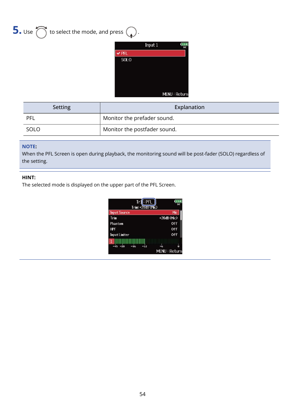 Zoom F8n Pro 8-Input / 10-Track Multitrack Field Recorder User Manual | Page 54 / 316