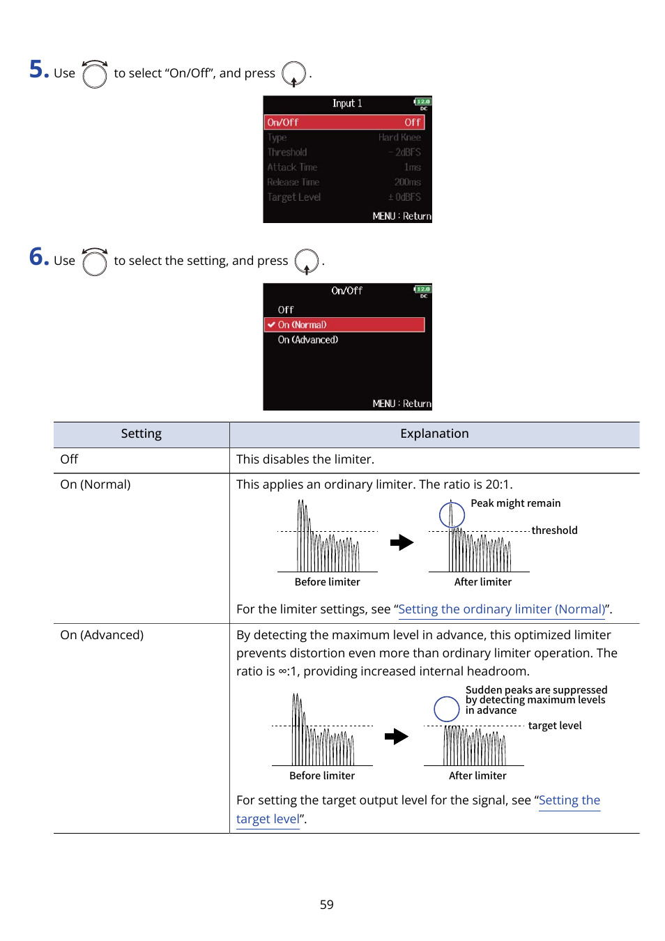 Zoom F8n Pro 8-Input / 10-Track Multitrack Field Recorder User Manual | Page 59 / 316